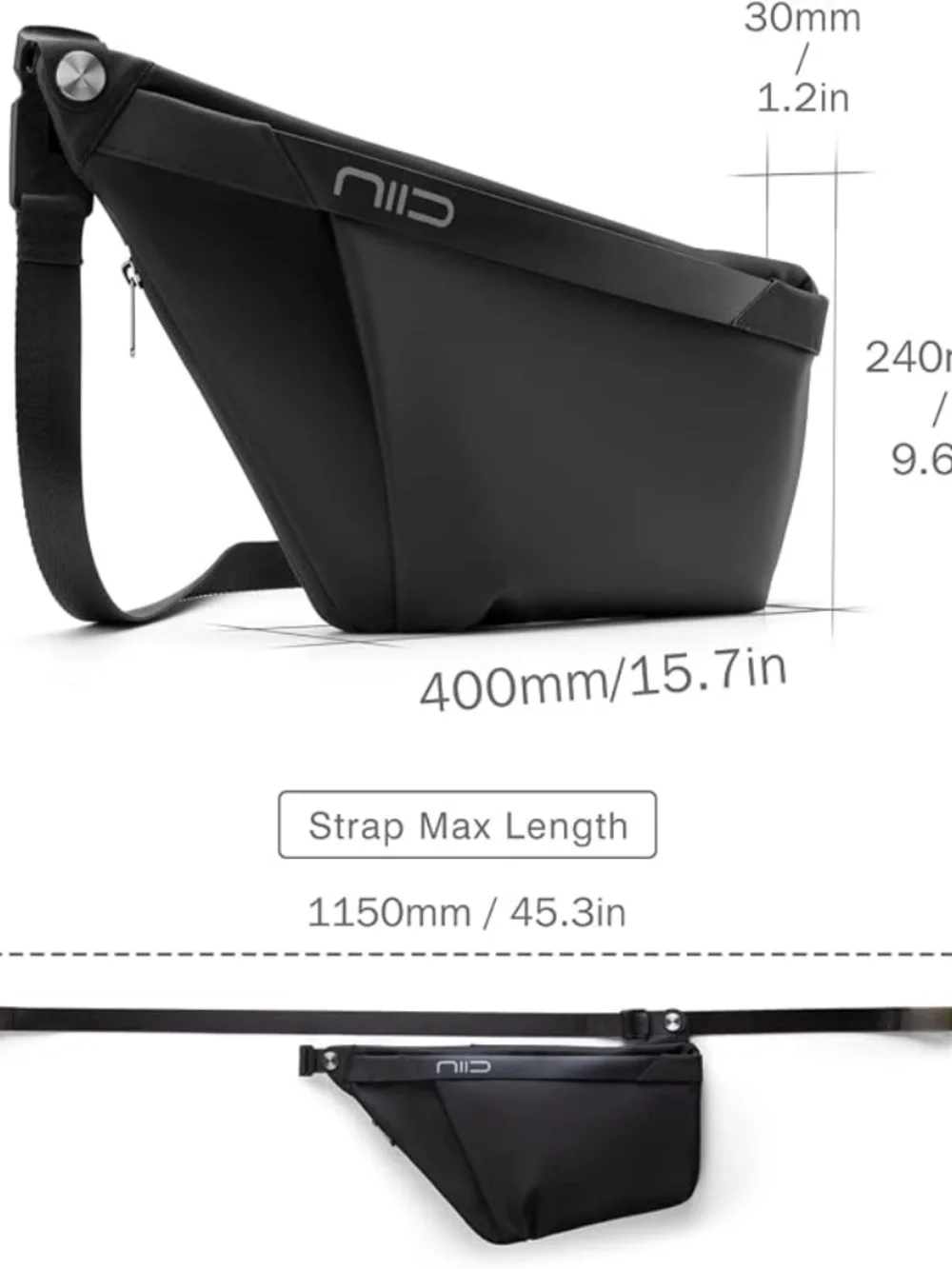 NIID FINO IV Mens Sling Anti Theft Bag